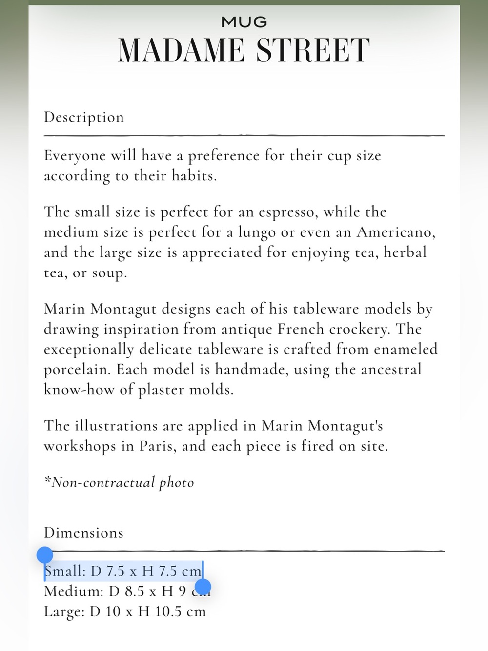 MUG RUE MADAME STREET - Picture 6 of 7